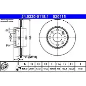 Ate Jarrulevy (1kpl) 24.0320-0115.1