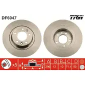 TRW Jarrulevy DF6047 takana, täysi, 1 Kappale