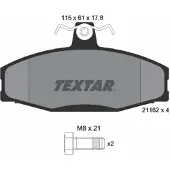 Textar Jarrupalasarja (4kpl), levyjarru 2166201