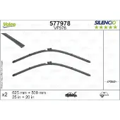 Valeo Pyyhkijänsulka Silencio 577978, 625/500mm, Edessä, 2 Kappale
