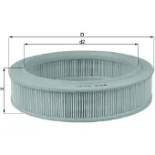 MAHLE ORIGINAL Ilmansuodatin Mahle, LX 81 - Saab - 95/96. Renault - Express, 5, 4, 19