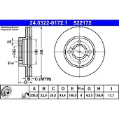 Ate Jarrulevy Power Disc 24.0322-0172.1, 1 Kappale