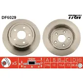 TRW Jarrulevy DF6029 takana, täysi, 1 Kappale