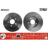 TRW Jarrulevy (1kpl) DF4357