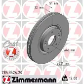 ZIMMERMANN Jarrulevy (1kpl) 285.3524.20