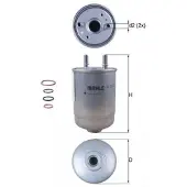 Knecht Polttoainesuodatin Mahle, KL 752/5D - Renault - Megane, Scenic, Grand scenic, Scénic xmod