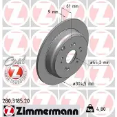 ZIMMERMANN Jarrulevy (1kpl) 280.3185.20