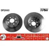 TRW Jarrulevy DF2663 takana, täysi, 1 Kappale