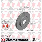 ZIMMERMANN Jarrulevy (1kpl) 600.1594.20