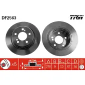 TRW Jarrulevy DF2563 takana, täysi, 1 Kappale