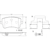 Brembo Jarrupalasarja (4kpl), levyjarru P85100NX