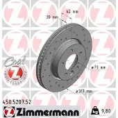 ZIMMERMANN Jarrulevy (1kpl) 450.5207.52