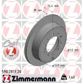 ZIMMERMANN Jarrulevy (1kpl) 590.2817.20