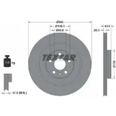 Textar Jarrulevy 92304503 takana, tuuletettu, 1 Kappale