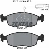 Textar Jarrupalasarja (4kpl), levyjarru 2322702