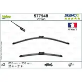 Valeo Pyyhkijänsulka Silencio 577948, 630/530mm, Edessä, 2 Kappale