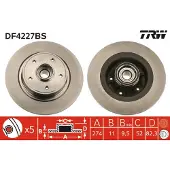 TRW Jarrulevy LUC DF4227BS takana, täysi, 1 Kappale