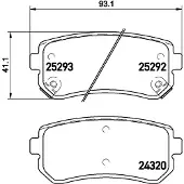 Brembo Jarrupalasarja (4kpl), levyjarru P 30 051X