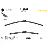 SWF Pyyhkijänsulka Visioflex 119261, 600/480mm, Edessä, 2 Kappale