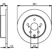 Bosch Jarrulevy 0 986 479 419 takana, täysi, 1 Kappale