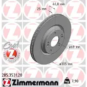 ZIMMERMANN Jarrulevy (1kpl) 285.3531.20