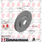 ZIMMERMANN Jarrulevy (1kpl) 280.3157.52