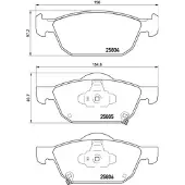 Brembo Jarrupalasarja (4kpl), levyjarru P 28 076X