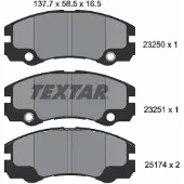 Textar Jarrupalasarja (4kpl), levyjarru 2325001