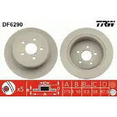 TRW Jarrulevy DF6290 takana, täysi, 1 Kappale