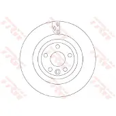 TRW Jarrulevy DF6706S takana, tuuletettu, 1 Kappale