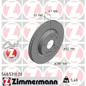 ZIMMERMANN Jarrulevy (1kpl) 540.5310.20