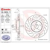 Brembo Jarrulevy 09C82811 edessä, tuuletettu, erittäin hiilihappoinen, 1 Kappale