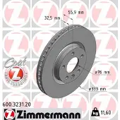 ZIMMERMANN Jarrulevy (1kpl) 600.3231.20