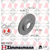 ZIMMERMANN Jarrulevy (1kpl) 600.1158.20