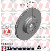 ZIMMERMANN Jarrulevy (1kpl) 150.1280.20