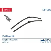 Denso Pyyhkijänsulka Flat Blades DF-096, 630/550mm, Edessä, 2 Kappale