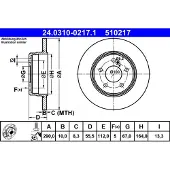 Ate Jarrulevy Power Disc 24.0310-0217.1, 1 Kappale