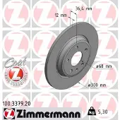 ZIMMERMANN Jarrulevy (1kpl) 100.3379.20