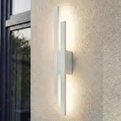 LINDBY Led ulkoseinävalaisin Sakari , Valkoinen/opaali, Alumiini, Moderni