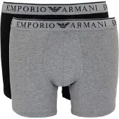 Emporio Armani Bokserishortsit meleerattu harmaa / meleerattu musta