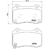 Brembo Jarrupalasarja (4kpl), levyjarru P 30 074E
