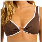 Seafolly Beach Bound Ring Front Tank - Brown - 40