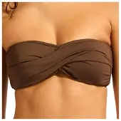Seafolly S.collective Twist Bandeau - Brown - 40