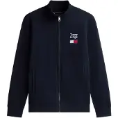 Tommy Hilfiger Tommy Embro Flag Stand Collar - Navy - XS