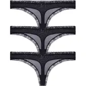 Dorina Essential Microfibre Thong - Black - M