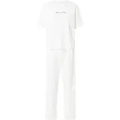 Hunkemoller Pyjama kerma / roosa / tummanpunainen
