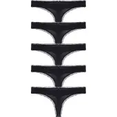 Dorina Essential Cotton Thong - Black - XS