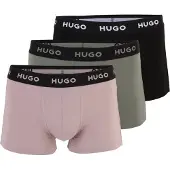 HUGO Bokserishortsit harmaa / vaaleanpunainen / musta