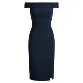 Ralph Lauren Strtch Modern Crepe-Wvn-Dresses - Navy - 38