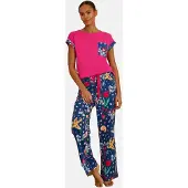 Love & roses Pyjama marine / keltainen / vaaleanpunainen